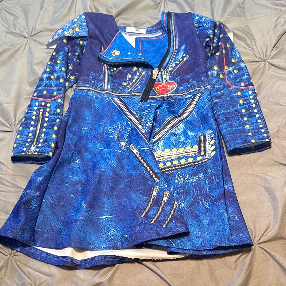 Girls Disney’s Descendants Mal Costume Cosplay Dress